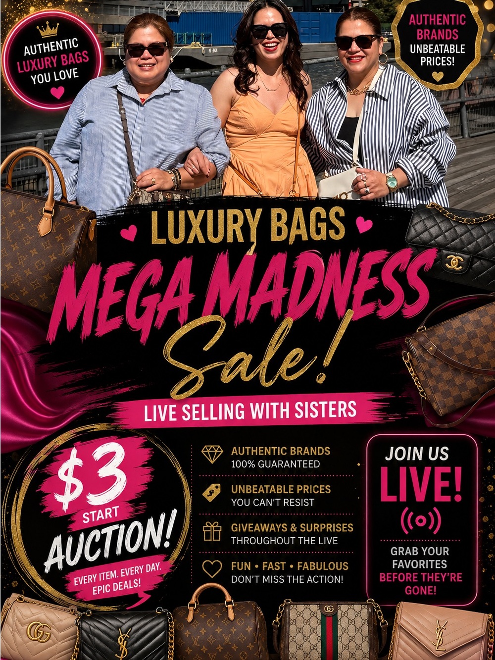 Luxury Bags Mega Madness Sale September 19th